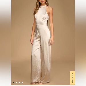 Lulus Champagne Satun Wide Leg Jumpsuit